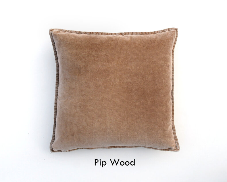 Pip Stonewashed fluwelen kussens - groen & paars