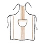 Lou apron  with classic central stripe, half-round pocket and (96×102 cm)