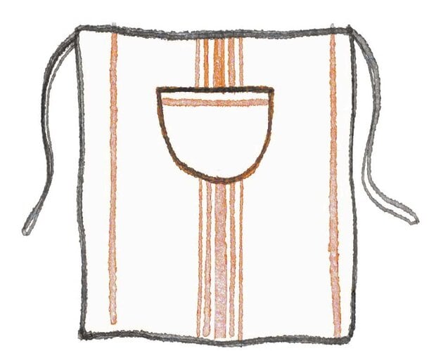 Lou striped waist apron