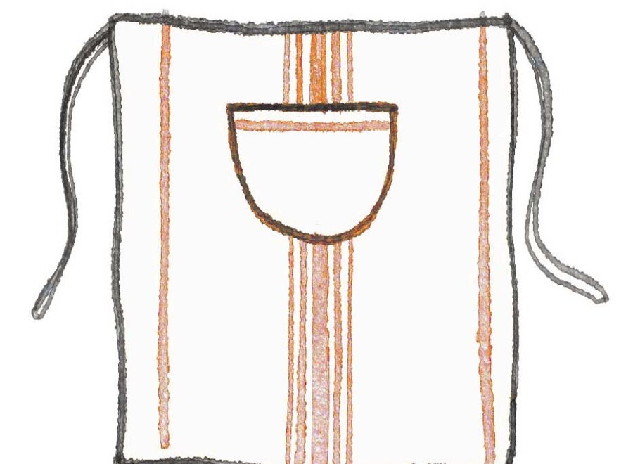 Lou striped waist apron