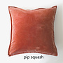 Pip fluwelen kussen roze & oranje – stonewashed katoen fluweel