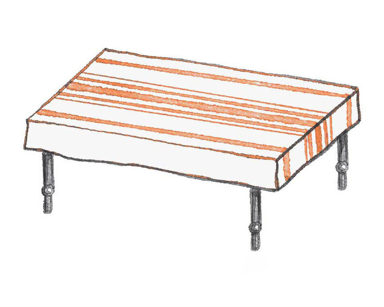 Lou tablecloth – summery table linen in cotton with linen texture