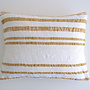 Striped cotton cushion - summery cushion in natural colors