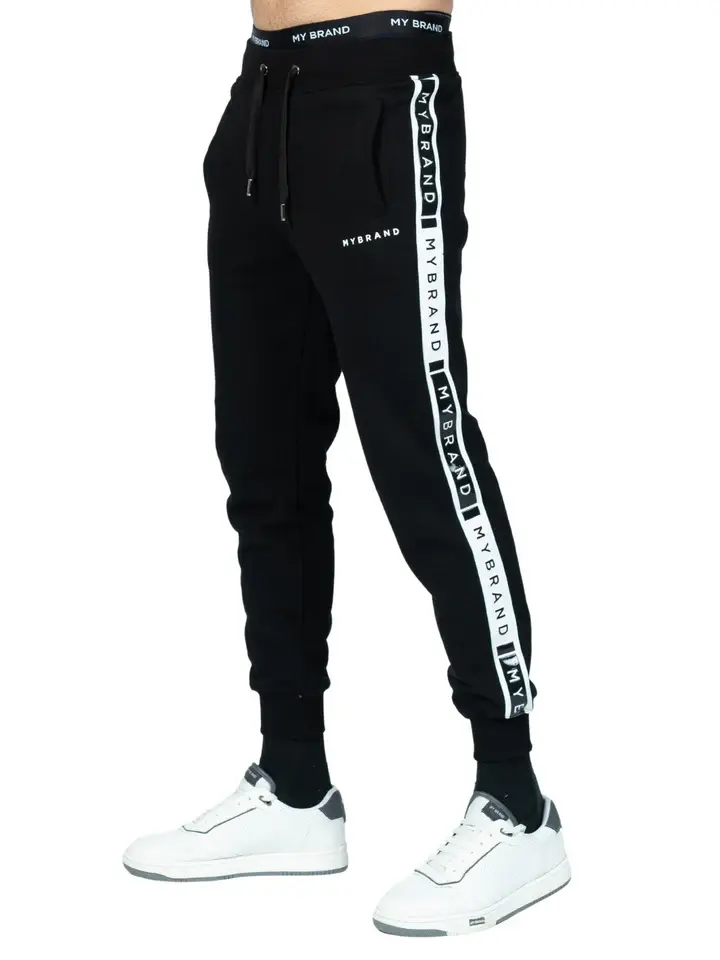 My Brand My Brand Contrast Taping Jogger Black MakeMenStore