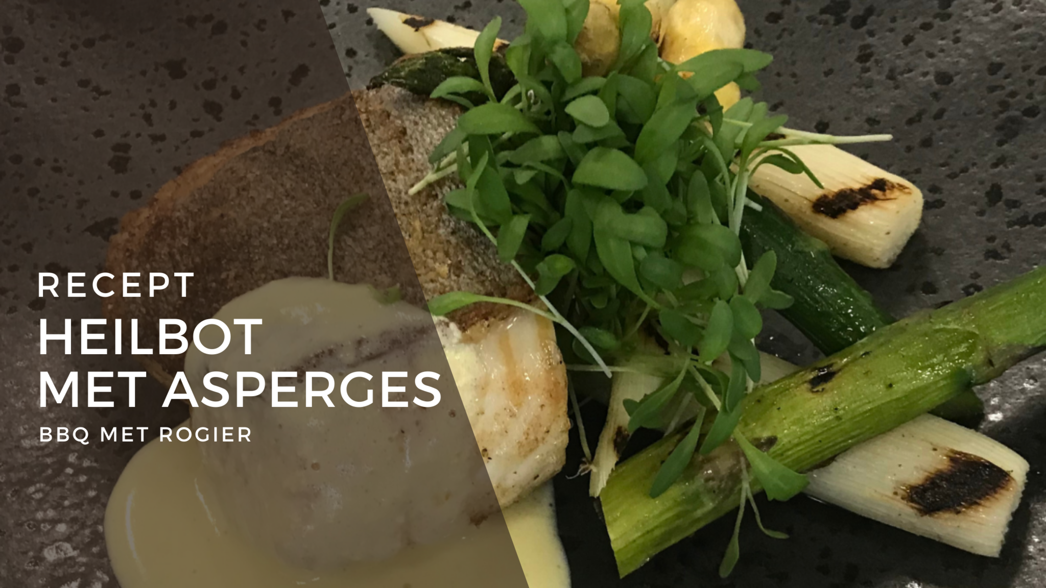 Heilbot met asperges en gerookte mousseline saus