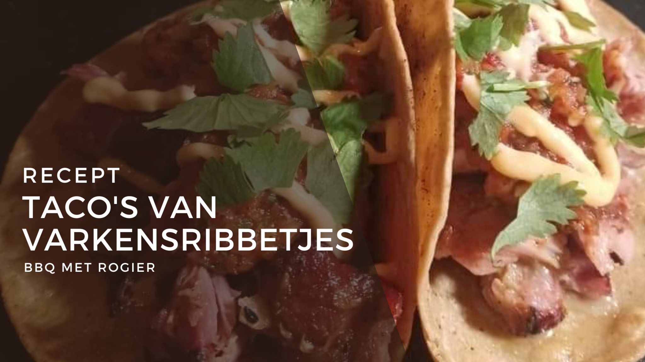 Taco's van gerookte varkensribbetjes