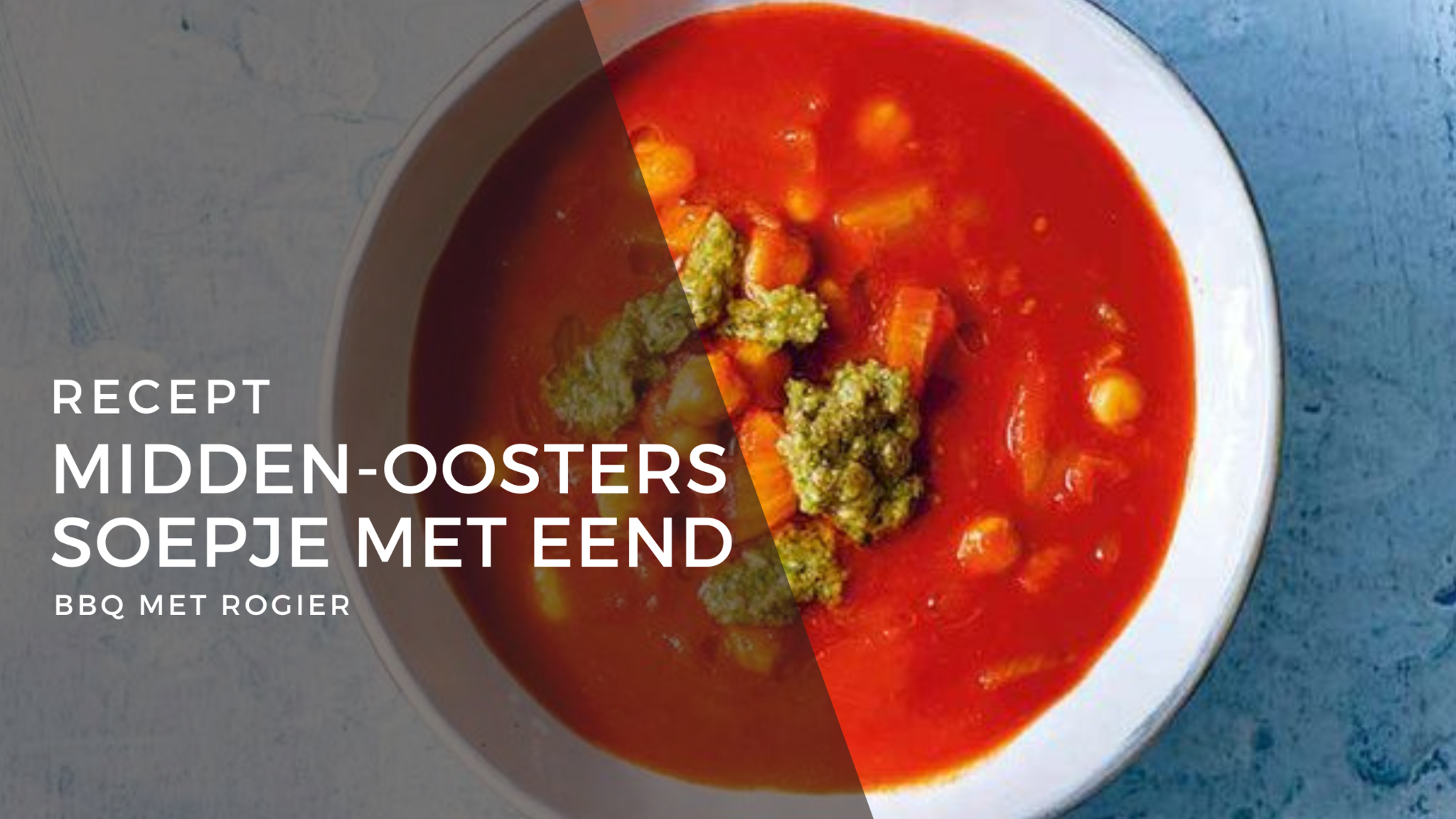 Gerookte eend met Midden-Oosterse soep