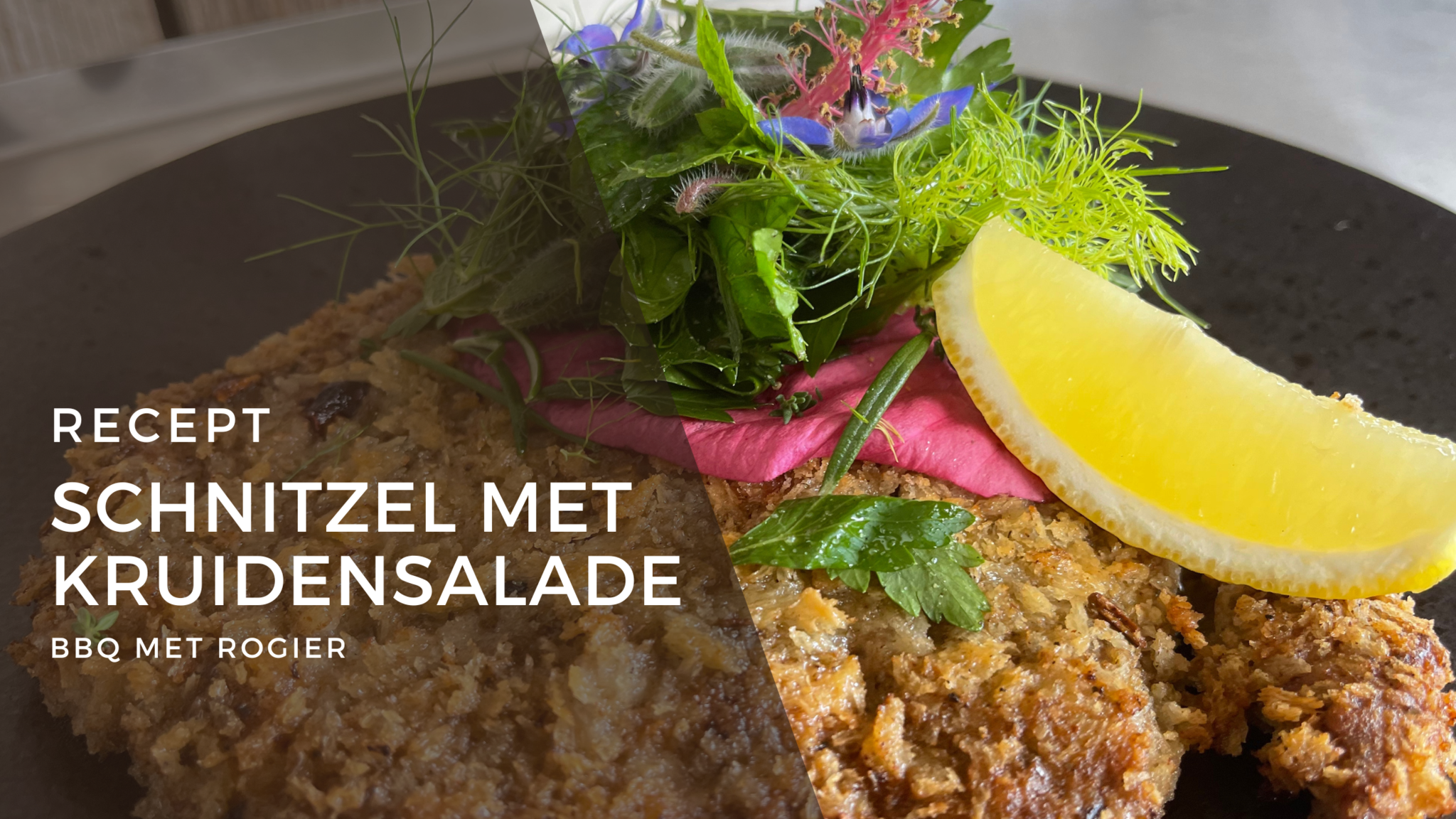 Schnitzel met kruidensalade 