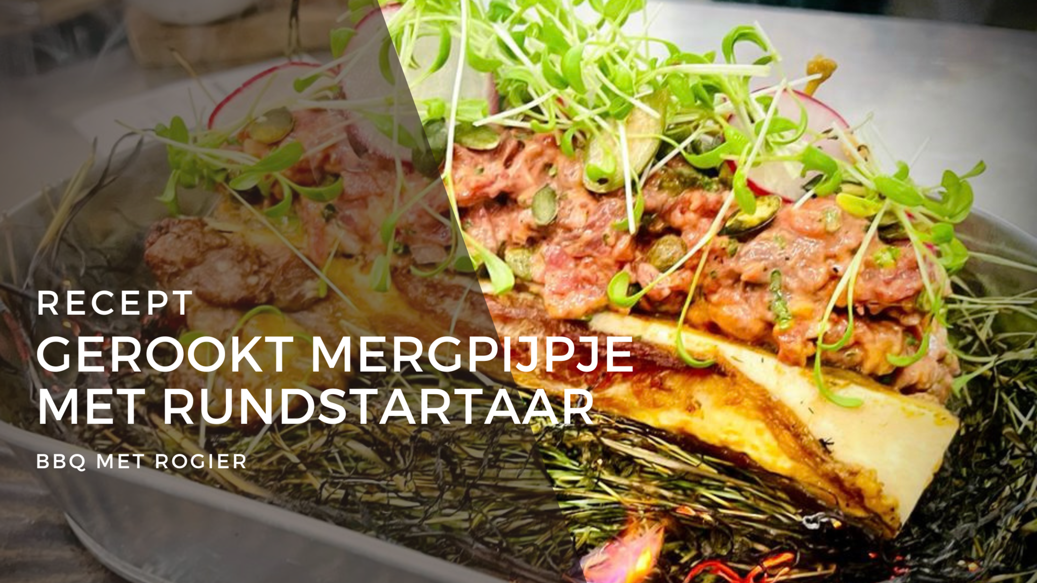 Gerookt mergpijpje met rundstartaar