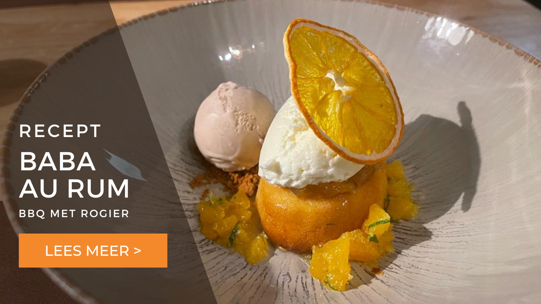 Baba au rum met clementine en speculaasijs