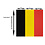 JYG JYG Loper - Belgische vlag loper, Decoratie, Carnaval, themafeest, VIP, Bruiloft, Winkel,  Film, Halloween breedte 100cm - variabele lengtes
