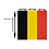 JYG JYG Runner - Belgische Flagge Teppich, Dekoration, Karneval, Mottoparty, VIP, Hochzeit, Laden, Film, Halloween Breite 100cm - variable Längen