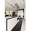 JYG STRIPE Antraciet - Naaldvilt Keukenloper tapijt. anti-slip. Voor bescherming van vloeren. 3D lijnen effect. - breedte 50cm
