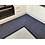JYG CLUB MARINE BLAUW - Naaldvilt Keukenloper tapijt. anti-slip. Voor bescherming van vloeren. 3D lijnen effect met rand. - breedte 66cm