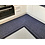 JYG CLUB MARINE BLEU - Tapis de cuisine en feutre aiguilleté, antidérapant. Pour la protection du sol. Effet lignes 3D avec bordure. - largeur 66cm