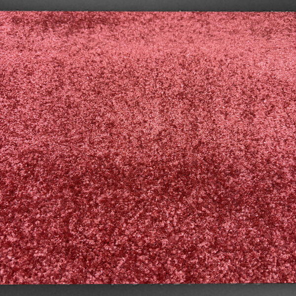 JYG  Cleanwash rood - deurmat inkomloper, met aan de 2 zijden een stootrand van 1.5cm. Stof- en water absorberend  met anti-slip rugzijde. Voor bescherming van vloeren. Houdt het water en stof vast. Effen motief. - breedte 120cm
