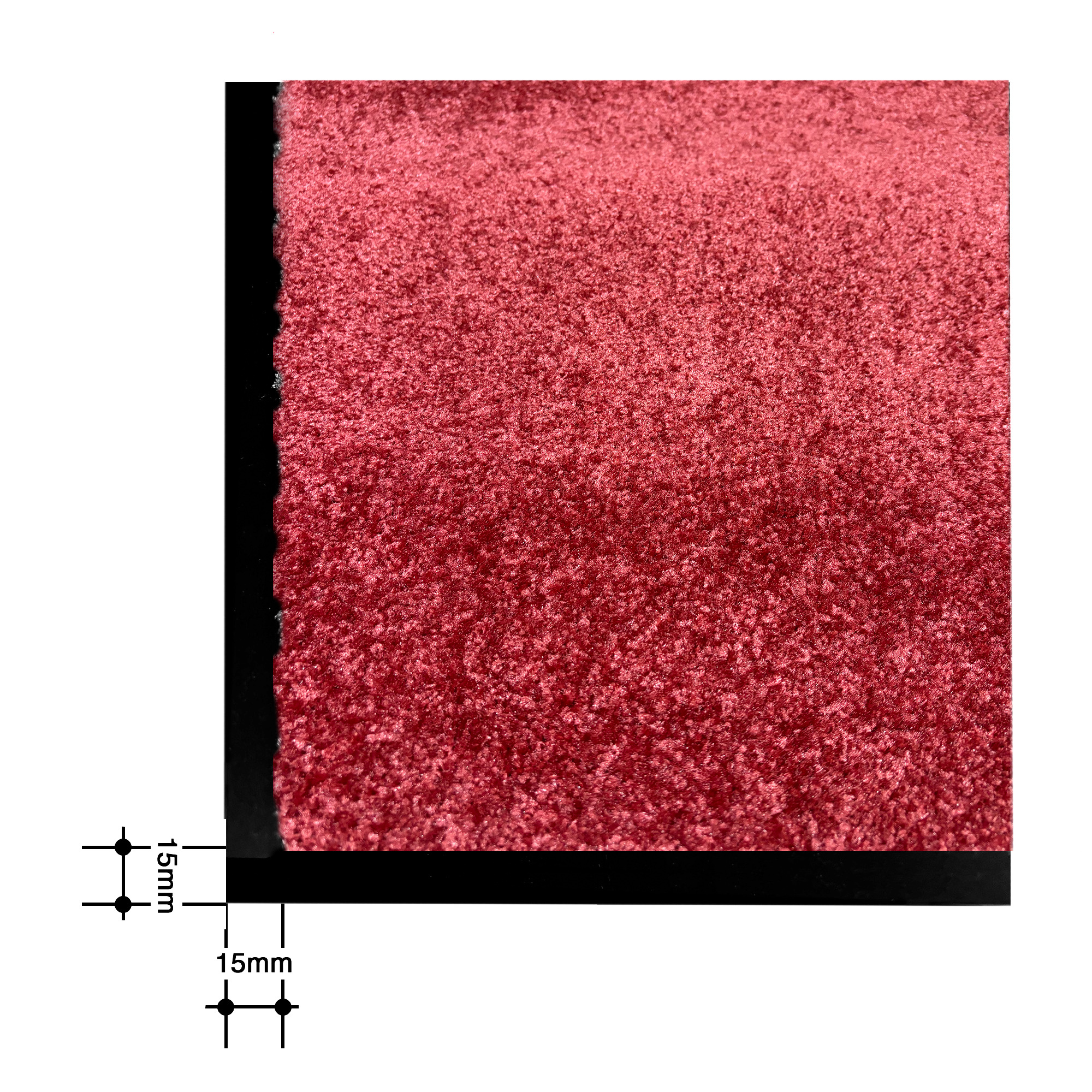 Cleanwash-Fussmatte-Trockenläufer - 4 Seiten - rot - 90cm - Decorunner
