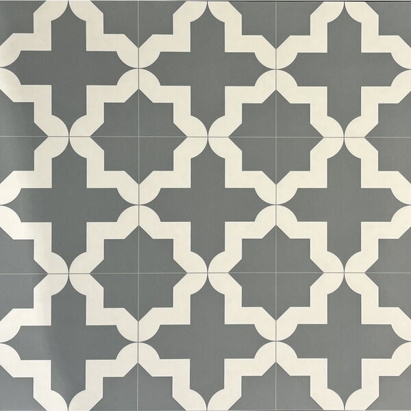 JYG SIEGEN - Vinyl Keukenloper PVC tapijt. anti-slip. Voor bescherming van vloeren. Cementtegel ontwerp. - breedte 80cm