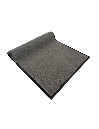  JYG binnen - buiten Schoonloopmat OLYMPIA grijs/beige 90cm - schoonloop loper voor binnen en buiten - anitslip onderzijde in verschillende maten verkrijgbaar - afwerking 4 lange zijden stootr