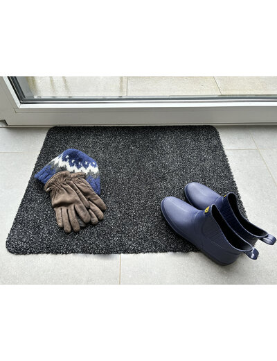 JYG Katcot schwarz/anthrazit 80cm breit - Super saugfähige Schmutzfangmatte - Schmutzfang Läufer - Fixe Größen oder Maßanfertigung