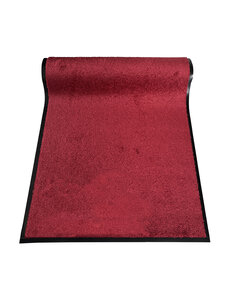 JYG Cleanwash rood 120cm breed - deurmat 4 zijden afwerking - Droogloop - Schoonloop loper - of Maatwerk
