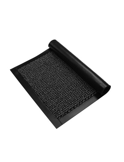 JYG Droogloopmat JYG deurmat loper ENTER zwart/grijs met 4 zijden stootboord en antislip  PVC. Absorberend voor vuil, modder en water<br />
Ideaal voor in de inkom, garage, gang of traphal,... . <br />
Breed