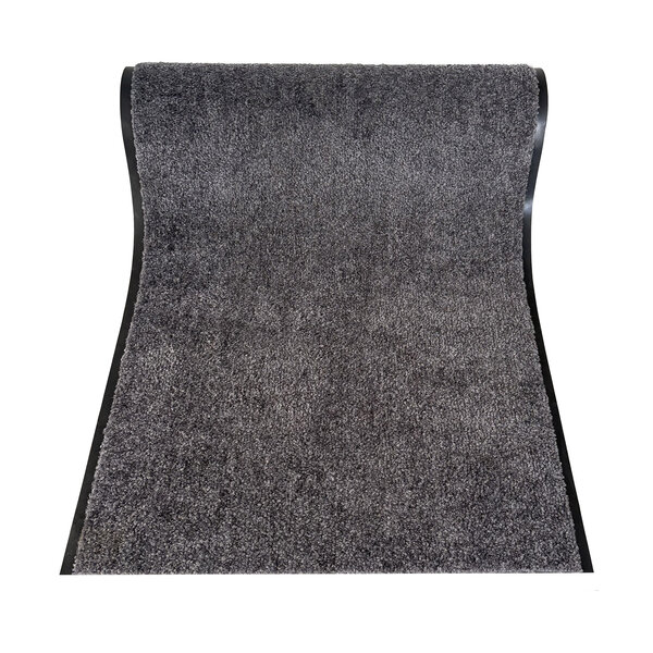 Cleanwash grijs 90cm breed - deurmat 2 lange zijden afwerking - Droogloop - Schoonloop loper - of Maatwerk - Formaat: : 90 x 600cm