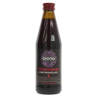 Biona Biona Organic Cranberry Juice 100% Pure 330ml