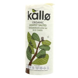 Kallo Kallo Organic Lightly Salted Wholegrain Low Fat Rice Cakes 130g