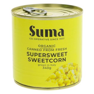 Suma Suma Wholefoods Organic Supersweet Sweetcorn 340g