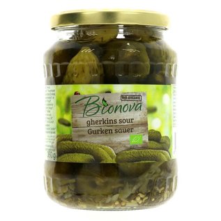 Bionova Bionova Organic Sour Gherkins 670g