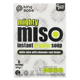 King Soba King Soba Organic Edamame Soya Bean Miso Soup 60g