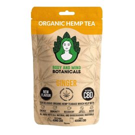 Body & Mind Botanicals Body and Mind Organic Hemp Tea Ginger 10 bags