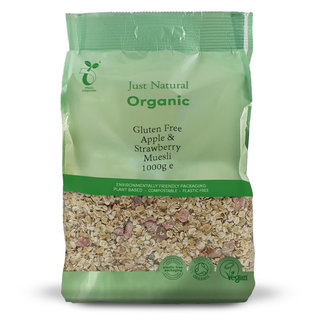 Just Natural Just Natural Organic Gluten Free Apple & Strawberry Muesli 1000g