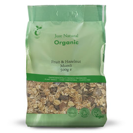 Just Natural Just Natural Organic Fruit & Hazelnut Muesli 500g