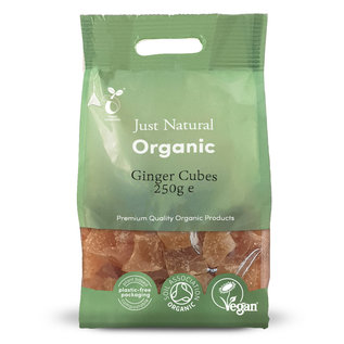 Just Natural Just Natural Organic Ginger Candied Cubes 250g