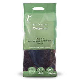 Just Natural Just Natural Organic Juice Infused Cranberries 250g