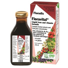 Floradix Salus Health Floravital Yeast & Gluten Free Liquid Iron Formula 250ml