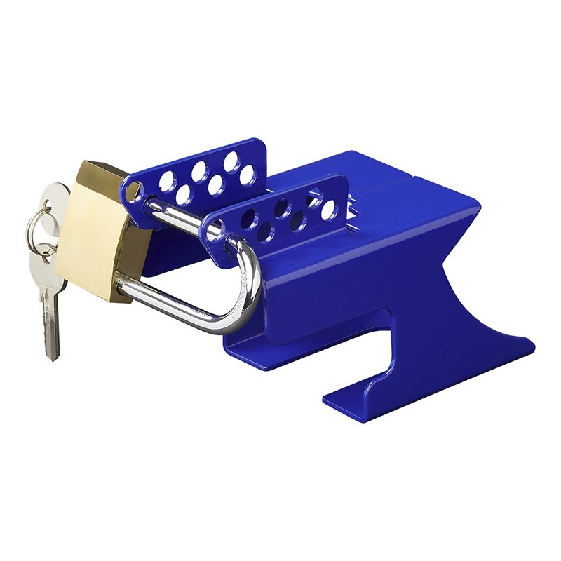 Koppelingsslot met hangslot blauw