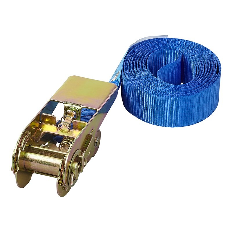 Spanband blauw met ratel 3,5 meter