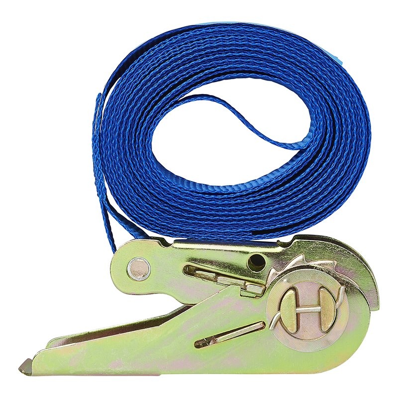 Spanband blauw met ratel 3,5 meter