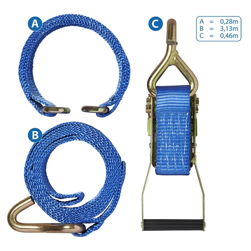 Spanband set voor autotransport
