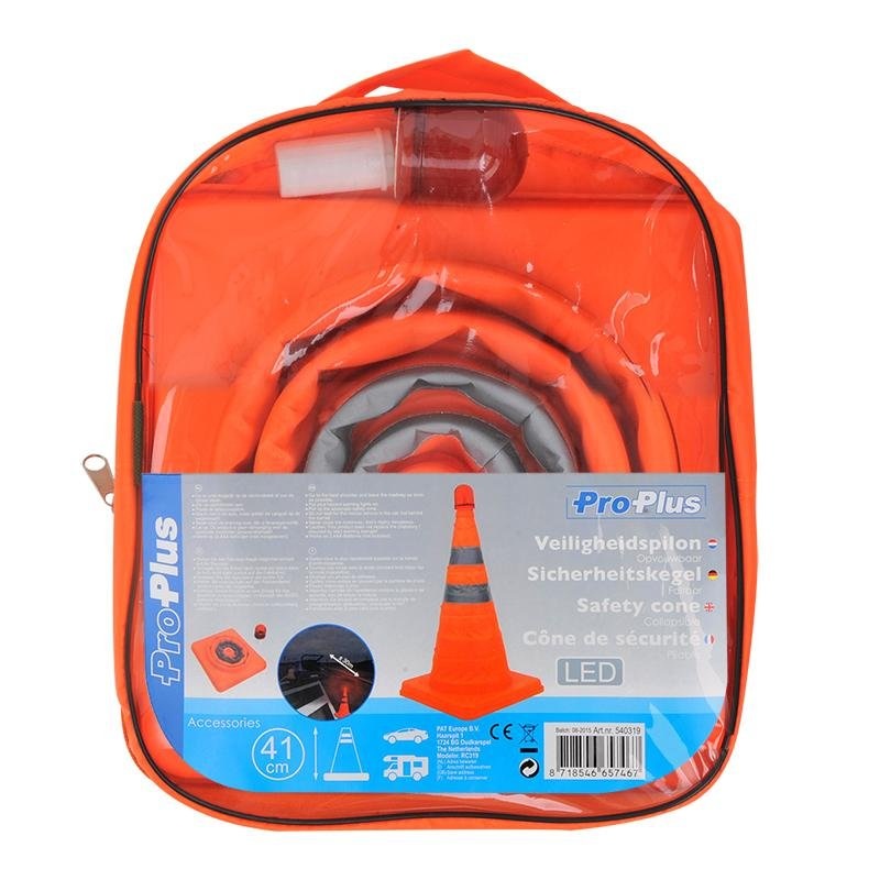 Veiligheidspilon opvouwbaar met LED verlichting