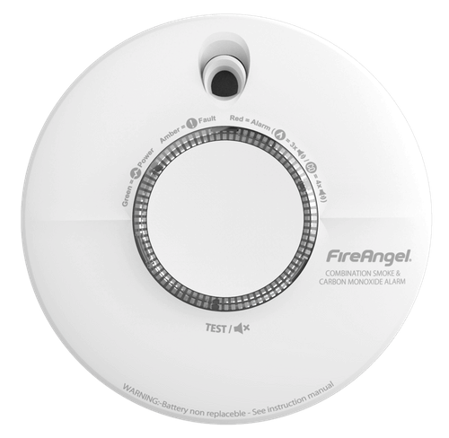 FireAngel Combinatie Rook en koolmonoxidemelder 10 jaar ingebouwde 3V lithium batterij.