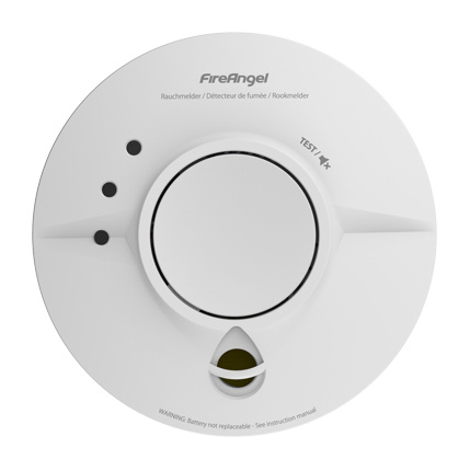 FireAngel Optische rookmelder 230V, vaste lithium batterij backup, 10 jaar