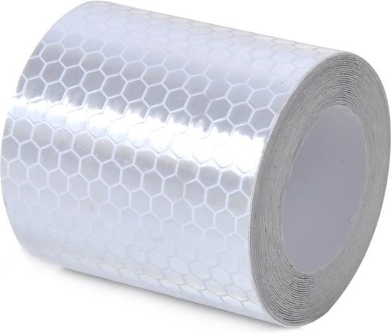 Reflecterende tape wit 3 meter x 5 cm breed