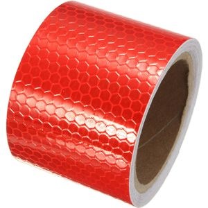 Reflecterende tape rood 3 meter x 5 cm breed