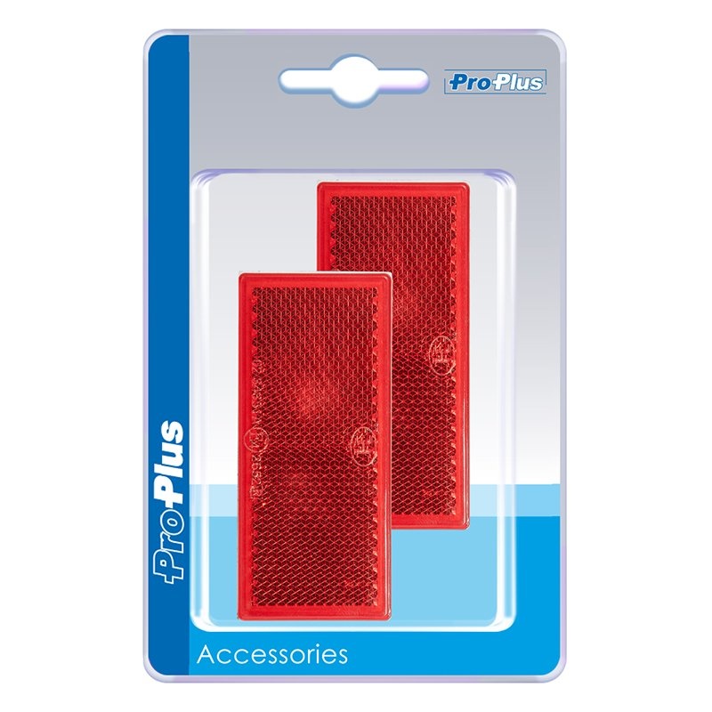 Reflector rood 82x36mm zelfklevend 2 stuks