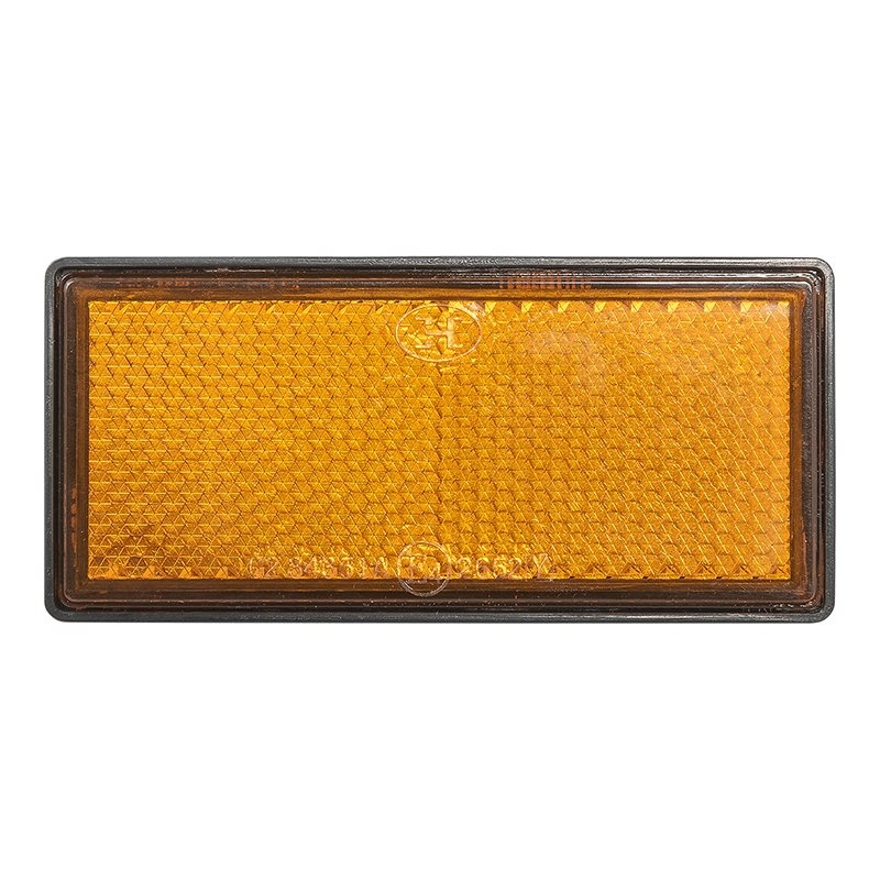 Reflector oranje 85x39mm zelfklevend met grondplaat