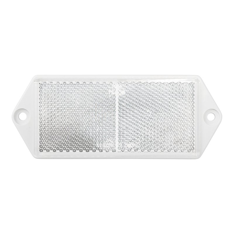 Reflector wit 127x51mm schroefbevestiging 2 stuks